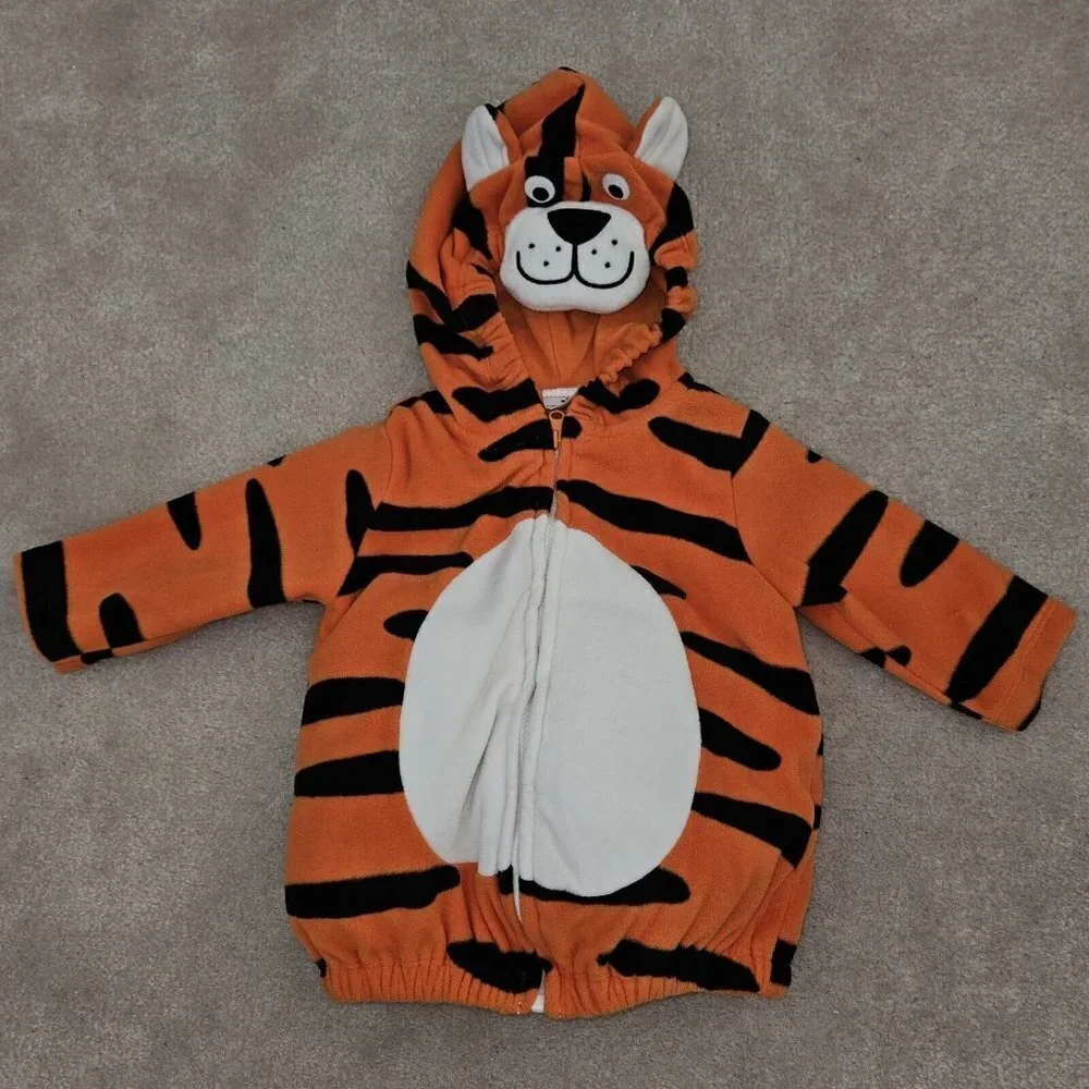 Carter's Orange Tiger Halloween Costume Baby 3-6 Months Jacket 6-9 Months Pants